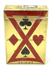 Vintage Remembrance Bridge Playing Cards Sealed Tax Stamp Adverstising NOS picture