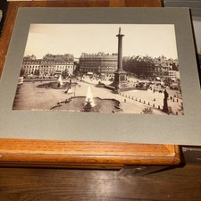VTG Trafalgar Square Mounted English Architecture Photo London Nelson Monument picture