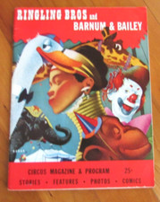 1951 Ringling Bros Barnum & Bailey circus magazine program photos stories old ad picture