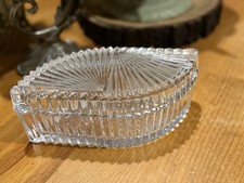 Vintage Mikasa Diamond Fire Crystal Diamond-Cut Trinket Jewelry Keepsake Box picture