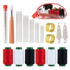 37 Pcs Big Eye Steel Sewing Needles Kit Stainless Steel Needles for Hand Sew... picture