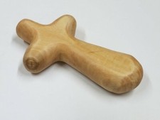 Large Bethlehem Olive Wood Clinging Healing Comfort Cross 4.25