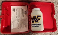 Vintage WWF Superstars 1989 TitanSports Hulk Hogan Red Lunchbox & Thermos WWE picture