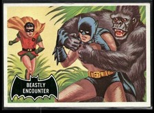 1966 Topps Batman (Black Bat Logo) Beastly Encounter Card #50 picture