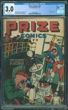 Prize Comics #32 (1943) CGC 3.0 Green Lama Jack Binder Cover & Art [Feature] SA picture