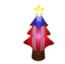 4FT Christmas Inflatable Puerto Rico Flag tree 🇵🇷🎄 - Brand New picture