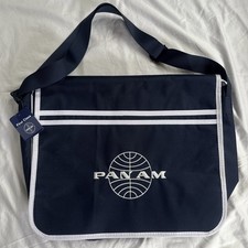 Pan Am Retro Messenger Bag Navy White NWT Crossbody Laptop Airline Travel Bag picture