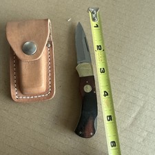 Kershaw 1305 Italy Vintage Lock Back Pocket Knife. with Leather Sheath. picture