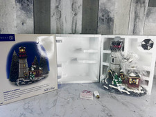 Department 56 Snow Village Christmas Cove Lighthouse Illuminated Ceramic Boxed picture