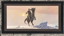 1980 Ralph McQuarrie Star Wars Empire Strikes Back Tauntaun Art Framed Matted picture