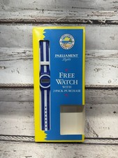 VTG Parliament Lights Cigarettes Party Zone Wrist Watch Advertising NOS - READ picture