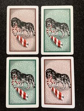 4 Vintage Playing Cards “CHRISTMAS TIE” Cruver, c.1951 picture