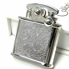 Colibri Oil Lighter Antique Silver Arabesque Motor Tongue picture