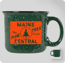 Maine Central MEC 14 oz Green Ceramic Camper Mug NEW picture