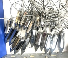 Lot of 20 JLT 8 oz Chrome Plumb Bobs w/ Steel Cables – Art Installation Parts picture