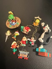 Lot of 10 Christmas Ornaments Warner Bros, Hallmark, Disney Mini 1.5