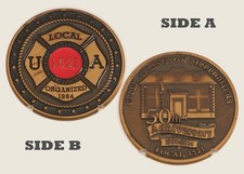 Local 1521 IAFF Upper Arlington 50th Anniversary Challenge Coin  1#15 picture