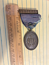 VINTAGE MASONIC MASON 50 Year Veteran Medal Grand Lodge of Massachusetts NAMED picture