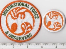2x M.F.O. PATCHES - MULTINATIONAL FORCE & OBSERVERS SINAI SHOULDER & BERET picture