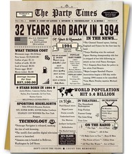 Huameigf Vintage 32nd Birthday Gifts for Women Men, 7.9 x 10.6 inches, picture