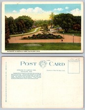 Entrance To Garfield Park Cleveland Ohio OH Scenic Landscape Streetcar Postcard picture