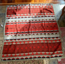 Antique 1920s Jacobs Oregon City Wool Blanket Motor Robe Geometric 54x56 picture