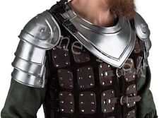 Medieval Iron Gorget Spaulders Arm Shoulder Set Viking Crusader Pauldrons Armor picture
