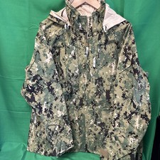US Navy Parka Working Type III Gore-Tex Camo Waterproof Jacket Hood Large Short picture