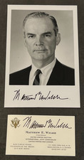 Matthew E Welsh Signed Photo & Card Indiana Governor Autograph Political picture