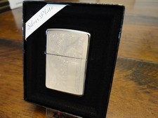 HIGH POLISH SILVER PLATE MODEL 352S VENETIAN ZIPPO LIGHTER MINT IN BOX 1997 picture