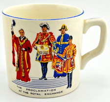 PROCLAMATION AT THE ROYAL EXCHANGE CORONATION MUG picture
