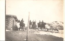 WOLF HUNT c1900 real photo postcard rppc hunters hunting california? picture