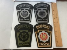 Pennsylvania State Police Trooper  collectable Patch Set 4 Pieces New Full Size picture