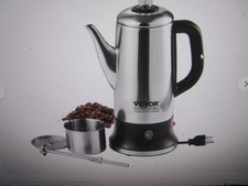 VEVOR 12-Cup Electric Percolator Coffee Pot Stainless Steel Body Coffee Maker picture