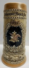1976 Budweiser A & Eagle Ceramic Beer Stein CS2 Ceramarte Brazil Vintage picture
