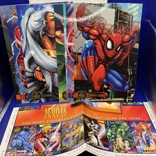 Qty 8 Oversized 1995 Flair Marvel Annual Prints Fleer Set W/ Poster #770 picture