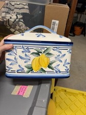 Vintage Stonelite Inspirado Seattle Lemon Ceramic Bread Box & Cookie Jar (ISD14) picture