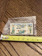 Desert Cactus USPS Block Of 4 20c Stamp Enamel Pin Saguaro Agave... March Co NEW picture