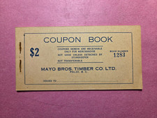 Vintage MAYO BROS TIMBER CO LTD, Paldi, BC $2 Coupon Book, Unused picture