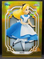Alice In Wonderland 2024 Topps Chrome Disney True Gold Refractor /50 #19 picture