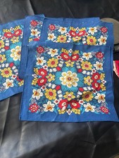 Vintage Retro Floral Folk Art Cloth Napkins Lot picture