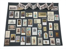 Antique Catholic Holy Card Lot 39pc German Czech c1880-1930 Lace Gilt Collection picture