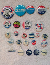 Vintage Rockefeller political buttons / brochures / magazine covers picture