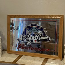 Rare Budweiser MLB All-Star 2002 Milwaukee Brewers Bar Mirror 33.5x24 picture