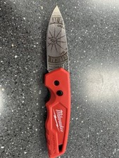 Milwaukee FASTBACK Pocket Knife Electrician Union Engraved picture