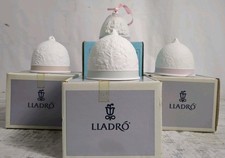 NOB Vintage Lladro Mixed Lot of 4 Christmas Porcelain Ornament Bells 1987 - 1993 picture
