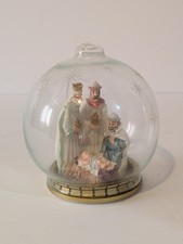 Vintage 1994 House of Lloyd Glass Globe Nativity Ornament Three Wise Men Etched picture