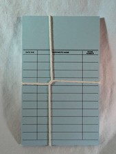 Vintage Library Checkout Cards Blue Due Date Cards Lot of 25 Unused picture