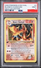2000 POKEMON GYM CHALLENGE HOLO-1ST EDITION #2 BLAINE'S CHARIZARD PSA 9 picture