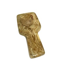 Vintage Chicken Celluloid Spoon Holder 6 inch Cabin Decor Rooster picture
